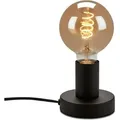 Produktbild: Brilo - Tischleuchte Tischlampe Kabelschalter 1xe27 10w Schwarz Matt Metall Ner