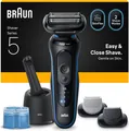 Produktbild: Braun 52-B7650cc, Folienschaber, Schwarz, Blau, Tasten, Akku, 50 min, 1 Stück(e)