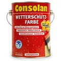 Produktbild: Consolan Wetterschutzfarbe anthrazitgrau RAL 7016 2,5L Holzfarbe Deckfarbe