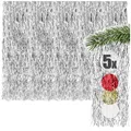 Produktbild: com-four® 5X Lametta - silberfarbene Lametta Girlande für Weihnachten - Christbaumschmuck für den Tannenbaum - Lametta-Vorhang mit welligen Fäden (silberfarben - 05 Stück)