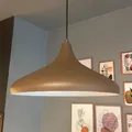 Produktbild: bamyum Champion Hängelampe Küche Milchbraun Ø35cm Lampenschirm Wohnzimmer, Küchenlampe Deckenleuchte Skandinavische Pendelleuchte Esstisch Vintage, Skandinavisch
