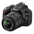 Produktbild: Nikon D3200 SLR-Digitalkamera (24 Megapixel, 7,6 cm (3 Zoll) Display, Live View, Full-HD) Double Zoom Kit inkl. AF-S DX 18-55VR + 55-200VR Objektiv schwarz