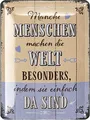Produktbild: LANOLU Retro Blechschild MANCHE MENSCHEN, lustige Sprüche Schild Freundschaft, Shabby Chic Deko, Geschenke für beste Freunde, Retro Farmhouse Deko, vintage Metallschilder 15x20cm