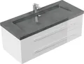 Produktbild: Badmöbel Granit G654 YAMO 130 cm 1 Hahnloch SoftClose in versch. Ausführungen