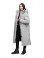Produktbild: Navahoo Damen Mantel mit magnetischer Abdeckleiste und Rucksackträgern warme Winterjacke Schneewächter 14 Grey Gr. XS