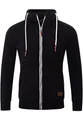 Produktbild: Reslad Sweatjacke Herren Kapuzenpullover | Hoodie Männer Zipper Pullover mit Kapuze Bequeme Baumwolle RS-1006 Schwarz 3XL
