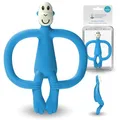 Produktbild: Matchstick Monkey Beißring Affe - Baby Zahnungshilfe - weiche Noppen massieren wundes Zahnfleisch - Silikon - BPA-frei - Greifling für Zahnen ab 3 Monaten - blau