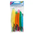 Produktbild: Folia Indianerfedern, bunt, 10 g - Kopfschmuck Bastelfedern Dekofedern Fasching