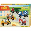 Produktbild: Hama Bügelperlen Midi - Geschenkpackung Baufahrzeuge - 1 Stiftplatte Brummi, 400