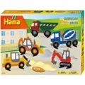Produktbild: Hama Bügelperlen Geschenkset Baufahrzeuge 4000 Perlen Bagger Kipper Mischer