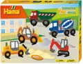 Produktbild: Hama Perlen 3143 Geschenk-Set Baufahrzeuge mit ca. 4.000 bunten Midi Bügelperlen