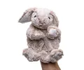 Produktbild: Uni-Toys - Handpuppe Hase (braun-meliert) - 24 cm (Höhe) - Plüsch-Puppe, Kaninchen - Plüschtier, Kuscheltier