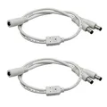 Produktbild: PAUTIX 2er-Pack DC 1 Buchse zu 2 Stecker 5,5mm x 2,1mm Splitterkabel DC-Netzteil für LED-Streifenlicht-CCTV-Überwachungskameras (1 bis 2)