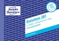 Produktbild: AVERY Zweckform 361 Gutschein (A6 quer, mit 1 Blaupapier, von Rechtsexperten gep