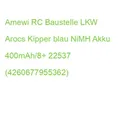 Produktbild: Amewi RC Baustelle LKW Arocs Kipper blau NiMH Akku 400mAh/8+ 22537 (426067795536