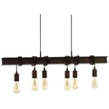 Produktbild: Eglo Pendelleuchte Townshend 6-flammig Schwarz-Braun