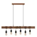 Produktbild: Eglo 49859 TOWNSHEND 4 E27 6-fach Hängeleuchte 1005x70mm Braun Schwarz