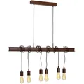 Produktbild: Pendelleuchte Hängeleuchte TOWNSHEND 4 Bahnschwelle braun 6x E27 max. 60W EGLO