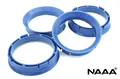 Produktbild: 4x Zentrierringe 66,6 - 57,1 Audi VW Seat Skoda Blau 66,6 auf 57,1 CMS DBV