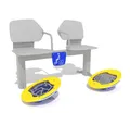 Produktbild: Kraftstation Outdoor-Fitnessgerät Sitzbank mit Drehscheiben, Für Parkanlagen, Außenbereiche von Kliniken, Seniorenheime