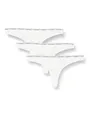 Produktbild: Calvin Klein Damen 3er Pack Strings Thong Unterwäsche, Weiß (White/White/White), XS