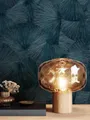Produktbild: Newroom Vliestapete, Blau Tapete Glamour Glänzend - Glanztapete Grafiktapete Petrol Metallic Modern Blätter Fächer für Wohnzimmer Schlafzimmer Küche, Glanztapete, Grafiktapete
