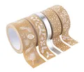 Produktbild: Heyda Deko Tapes Natur Mix 5 Stk. 6.0-18.0 mm Selbstklebendes Band aus Papier für Winter Dekorationen Silber