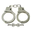 Produktbild: SECURITY HANDSCHELLEN MIT NOTENTRIEGELUNG 2 SCHLÜSSEL STAHL ZWISCHENKETTE CHRO