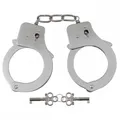 Produktbild: Stabile Polizei Handschellen mit 2 Schlüssel chrom Security Handcuffs SEK NEU