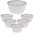 Produktbild: Bruchsicheres Camping-Geschirr Set aus Melamin - wieder verwendbar Spülmaschinengeeignet - wiederverwendbar (6 x Müslischalen (10 x 5,5 cm))