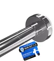 Produktbild: MEISENBERG Duschvorhangstange ohne Bohren 90-160cm, Silber, Ø 25 mm, Teleskop Gardinenstange Klemmen - Vorhangstange für Fenster, Dusche und Trennwand - 1Stück