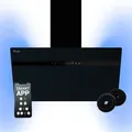 Produktbild: KKT KOLBE A+++ Dunstabzugshaube 80 cm 782 cbm/h Kopffreie Wandhaube Edelstahl schwarzes Glas WLAN RGBW-LED-Beleuchtung SensorTouch Bedienung STYLE8... - Schwarz