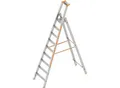 Produktbild: Layher Stufen-Stehleiter, einseitig begehbar, 9 Stufen inkl. Plattform
