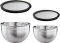 Produktbild: RÖSLE Schüssel, Edelstahl 18/10, (Set, 2-tlg), mit Deckel aus Glas, Ø 20/24 cm, spülmaschinengeeignet
