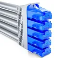 Produktbild: deleyCON 5x 2m CAT6 Netzwerkkabel Set - U-UTP RJ45 CAT-6 LAN Kabel Patchkabel Ethernetkabel DSL Switch Router Modem Repeater Patchpanel - Grau