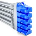 Produktbild: deleyCON 5x 2m CAT6 Patchkabel Netzwerkkabel RJ45 LAN DSL Ethernet Kabel grau