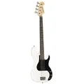 Produktbild: J & D PB White Anfänger E-Bass mit Split-Coil Pickup und bequemem Hals
