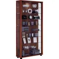 Produktbild: VCM Glasvitrine Lumo Maxi, stehend, 8 Fachböden, 59 x 113 x 18cm, nussbaum