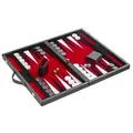 Produktbild: 1720 - Backgammon rot, groß, Kunstleder, Brettspiel, für 2 Spieler, ab 6 Jahren