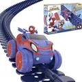 Produktbild: Smoby Toys - Spidey FleXtreme Rennbahn-Set (blau-rot) - flexible Kinder-Rennbahn