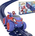 Produktbild: Smoby Toys - Spidey FleXtreme Rennbahn-Set (blau-rot) - flexible Kinder-Rennbahn