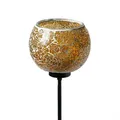 Produktbild: MARELIDA Windlicht Teelichthalter Deko Mosaik Gartenstecker Gartenstab orange