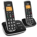 Produktbild: SPC Comfort Kaiser Duo – Schnurloses Festnetztelefon für Senioren mit Tasten und Ziffern in XL–Größe, verstärktem Ton, 2 Direktspeichern, Telefonbuch und Freisprecheinrichtung