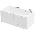 Produktbild: Home Deluxe - Seniorenbadewanne Liegend Mit Whirlpoolfunktion Vital M - 153 X 76 Cm Seitenauslage: Rechts Seniorenbadewanne Vital Sitzbadewanne Badewanne