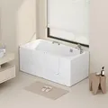 Produktbild: HOME DELUXE Seniorenbadewanne liegend mit Whirlpoolfunktion VITAL M -  153 x 76 cm Rechts