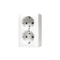 Produktbild: Jung 6020KIAWW SCHUKO-Steckdose 2-fach erhöhten Berührungsschutz AP600 alpinweiß