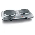 Produktbild: Severin DK 1014 Doppelkochplatte, 1000/1500W, 2 Heizringe, Edelstahl gebürstet/s