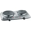 Produktbild: Doppelkochplatte Kochplatte Edelstahl 2500W Ø 15,5 cm Ø 18,5 cm DK 1014 Severin