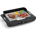 Produktbild: Clatronic® Barbecue-Tischgrill | Grill mit verchromtem Grillrost | Tischgrill mit Cool Touch-Gehäuse | Elektro Grill mit Windschutz | BQ 3507 - Schwarz