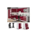 Produktbild: VICCO Schubunterschrank 50 cm Bordeaux Hochglanz Küchenschrank Hängeschrank Küchenzeile Fame-Line